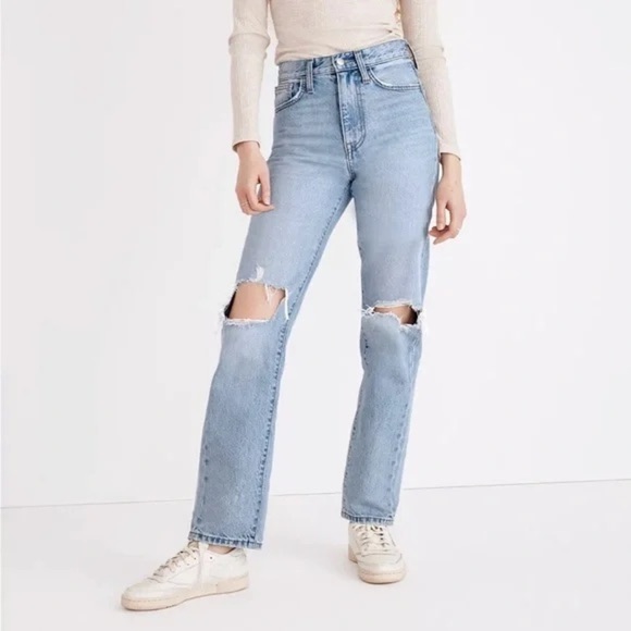 Madewell Denim - Madewell the perfect vintage straight leg jeans light wash size 28 DM5779